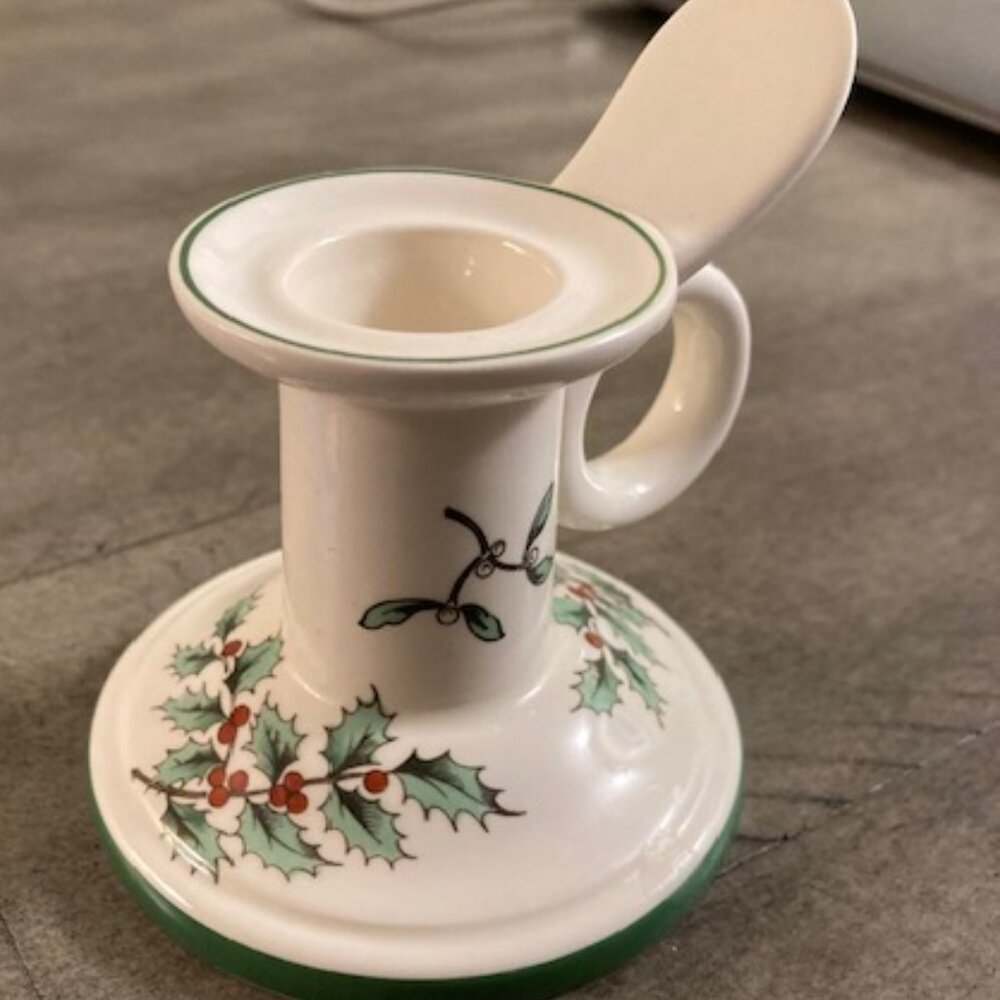 Vinage Christmas Spode tree candle stick holder